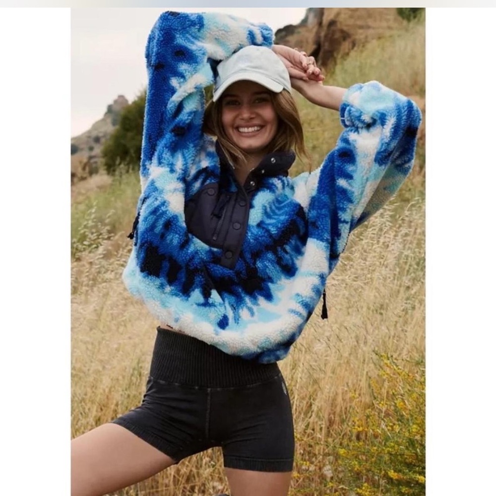 FP Movement Hit the Slopes (Rocky Ridge) PullOver - Ocean Tie Dye Combo